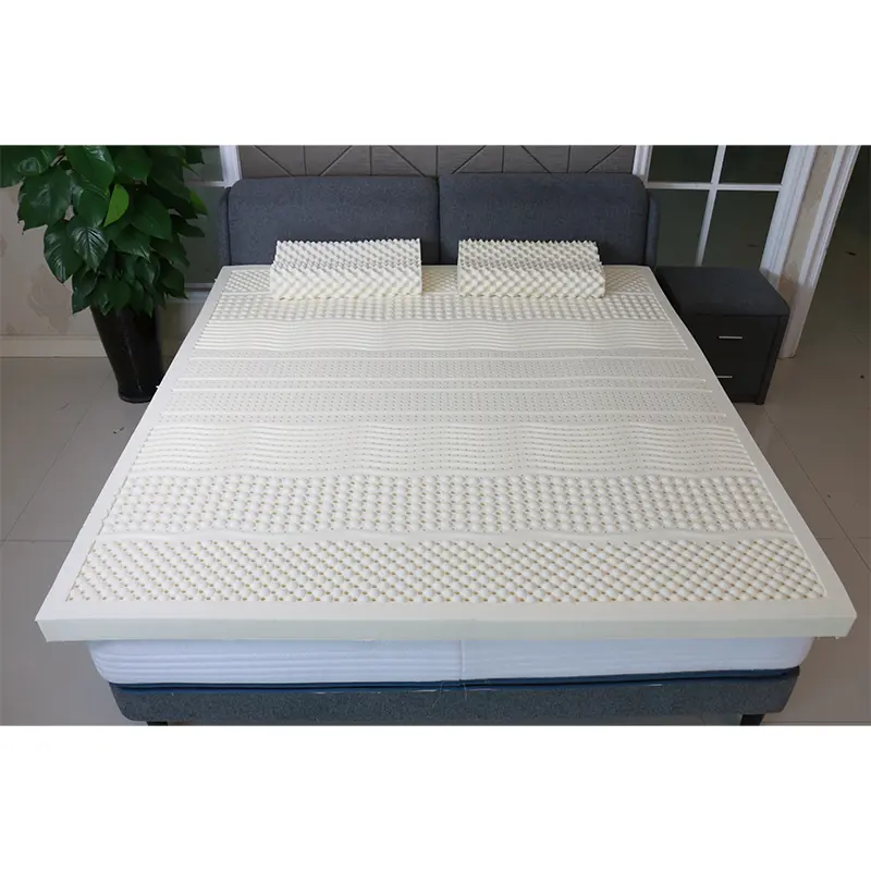 7-sone plat latex-matras-topper vir slaap